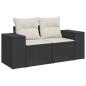 vidaXL 11-tlg. Garten-Sofagarnitur mit Kissen Schwarz Poly Rattan vidaXL 11-tlg. Garten-Sofagarnitur mit Kissen Schwarz Poly Rattan