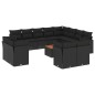 vidaXL 13-tlg. Garten-Sofagarnitur mit Kissen Schwarz Poly Rattan vidaXL 13-tlg. Garten-Sofagarnitur mit Kissen Schwarz Poly Rattan