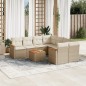 vidaXL 9-tlg. Garten-Sofagarnitur mit Kissen Beige Poly Rattan vidaXL 9-tlg. Garten-Sofagarnitur mit Kissen Beige Poly Rattan