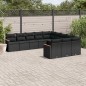 vidaXL 11-tlg. Garten-Sofagarnitur mit Kissen Schwarz Poly Rattan vidaXL 11-tlg. Garten-Sofagarnitur mit Kissen Schwarz Poly Rattan