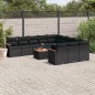 vidaXL 12-tlg. Garten-Sofagarnitur mit Kissen Schwarz Poly Rattan vidaXL 12-tlg. Garten-Sofagarnitur mit Kissen Schwarz Poly Rattan