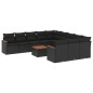 vidaXL 12-tlg. Garten-Sofagarnitur mit Kissen Schwarz Poly Rattan vidaXL 12-tlg. Garten-Sofagarnitur mit Kissen Schwarz Poly Rattan