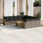 vidaXL 12-tlg. Garten-Sofagarnitur mit Kissen Grau Poly Rattan vidaXL 12-tlg. Garten-Sofagarnitur mit Kissen Grau Poly Rattan