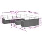 vidaXL 12-tlg. Garten-Sofagarnitur mit Kissen Grau Poly Rattan vidaXL 12-tlg. Garten-Sofagarnitur mit Kissen Grau Poly Rattan