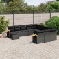vidaXL 11-tlg. Garten-Sofagarnitur mit Kissen Schwarz Poly Rattan vidaXL 11-tlg. Garten-Sofagarnitur mit Kissen Schwarz Poly Rattan