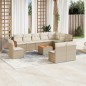 vidaXL 11-tlg. Garten-Sofagarnitur mit Kissen Beige Poly Rattan vidaXL 11-tlg. Garten-Sofagarnitur mit Kissen Beige Poly Rattan