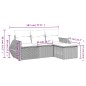 vidaXL 4-tlg. Garten-Sofagarnitur mit Kissen Grau Poly Rattan vidaXL 4-tlg. Garten-Sofagarnitur mit Kissen Grau Poly Rattan