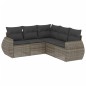 vidaXL 5-tlg. Garten-Sofagarnitur mit Kissen Grau Poly Rattan vidaXL 5-tlg. Garten-Sofagarnitur mit Kissen Grau Poly Rattan
