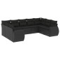 vidaXL 9-tlg. Garten-Sofagarnitur mit Kissen Schwarz Poly Rattan vidaXL 9-tlg. Garten-Sofagarnitur mit Kissen Schwarz Poly Rattan