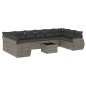 vidaXL 11-tlg. Garten-Sofagarnitur mit Kissen Grau Poly Rattan vidaXL 11-tlg. Garten-Sofagarnitur mit Kissen Grau Poly Rattan