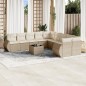 vidaXL 11-tlg. Garten-Sofagarnitur mit Kissen Beige Poly Rattan vidaXL 11-tlg. Garten-Sofagarnitur mit Kissen Beige Poly Rattan