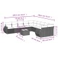 vidaXL 11-tlg. Garten-Sofagarnitur mit Kissen Grau Poly Rattan vidaXL 11-tlg. Garten-Sofagarnitur mit Kissen Grau Poly Rattan