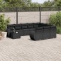 vidaXL 11-tlg. Garten-Sofagarnitur mit Kissen Schwarz Poly Rattan vidaXL 11-tlg. Garten-Sofagarnitur mit Kissen Schwarz Poly Rattan