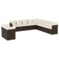vidaXL 11-tlg. Garten-Sofagarnitur mit Kissen Braun Poly Rattan vidaXL 11-tlg. Garten-Sofagarnitur mit Kissen Braun Poly Rattan