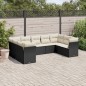 vidaXL 9-tlg. Garten-Sofagarnitur mit Kissen Schwarz Poly Rattan vidaXL 9-tlg. Garten-Sofagarnitur mit Kissen Schwarz Poly Rattan