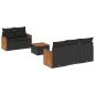 vidaXL 6-tlg. Garten-Sofagarnitur mit Kissen Schwarz Poly Rattan vidaXL 6-tlg. Garten-Sofagarnitur mit Kissen Schwarz Poly Rattan
