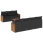 vidaXL 8-tlg. Garten-Sofagarnitur mit Kissen Schwarz Poly Rattan vidaXL 8-tlg. Garten-Sofagarnitur mit Kissen Schwarz Poly Rattan