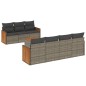 vidaXL 8-tlg. Garten-Sofagarnitur mit Kissen Grau Poly Rattan vidaXL 8-tlg. Garten-Sofagarnitur mit Kissen Grau Poly Rattan