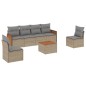 vidaXL 7-tlg. Garten-Sofagarnitur mit Kissen Beige Poly Rattan vidaXL 7-tlg. Garten-Sofagarnitur mit Kissen Beige Poly Rattan