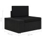 5-tlg. Garten-Lounge-Set mit Kissen Schwarz Poly Rattan 5-tlg. Garten-Lounge-Set mit Kissen Schwarz Poly Rattan