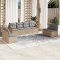 vidaXL 8-tlg. Garten-Sofagarnitur mit Kissen Beige Poly Rattan vidaXL 8-tlg. Garten-Sofagarnitur mit Kissen Beige Poly Rattan