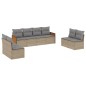 vidaXL 8-tlg. Garten-Sofagarnitur mit Kissen Beige Poly Rattan vidaXL 8-tlg. Garten-Sofagarnitur mit Kissen Beige Poly Rattan