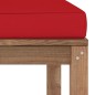 Outdoor-Fußhocker mit Kissen in Rot Outdoor-Fußhocker mit Kissen in Rot