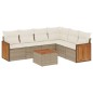 vidaXL 7-tlg. Garten-Sofagarnitur mit Kissen Beige Poly Rattan vidaXL 7-tlg. Garten-Sofagarnitur mit Kissen Beige Poly Rattan