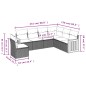 vidaXL 6-tlg. Garten-Sofagarnitur mit Kissen Beige Poly Rattan vidaXL 6-tlg. Garten-Sofagarnitur mit Kissen Beige Poly Rattan