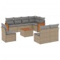 vidaXL 9-tlg. Garten-Sofagarnitur mit Kissen Beige Poly Rattan vidaXL 9-tlg. Garten-Sofagarnitur mit Kissen Beige Poly Rattan