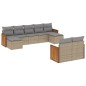 vidaXL 9-tlg. Garten-Sofagarnitur mit Kissen Beige Poly Rattan vidaXL 9-tlg. Garten-Sofagarnitur mit Kissen Beige Poly Rattan