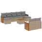 vidaXL 10-tlg. Garten-Sofagarnitur mit Kissen Beige Poly Rattan vidaXL 10-tlg. Garten-Sofagarnitur mit Kissen Beige Poly Rattan