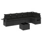 vidaXL 7-tlg. Garten-Sofagarnitur mit Kissen Schwarz Poly Rattan vidaXL 7-tlg. Garten-Sofagarnitur mit Kissen Schwarz Poly Rattan
