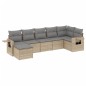 vidaXL 7-tlg. Garten-Sofagarnitur mit Kissen Beige Poly Rattan vidaXL 7-tlg. Garten-Sofagarnitur mit Kissen Beige Poly Rattan