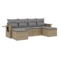 vidaXL 6-tlg. Garten-Sofagarnitur mit Kissen Beige Poly Rattan vidaXL 6-tlg. Garten-Sofagarnitur mit Kissen Beige Poly Rattan