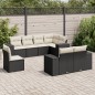 vidaXL 8-tlg. Garten-Sofagarnitur mit Kissen Schwarz Poly Rattan vidaXL 8-tlg. Garten-Sofagarnitur mit Kissen Schwarz Poly Rattan