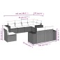 vidaXL 8-tlg. Garten-Sofagarnitur mit Kissen Schwarz Poly Rattan vidaXL 8-tlg. Garten-Sofagarnitur mit Kissen Schwarz Poly Rattan