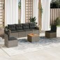 vidaXL 7-tlg. Garten-Sofagarnitur mit Kissen Grau Poly Rattan vidaXL 7-tlg. Garten-Sofagarnitur mit Kissen Grau Poly Rattan