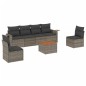 vidaXL 7-tlg. Garten-Sofagarnitur mit Kissen Grau Poly Rattan vidaXL 7-tlg. Garten-Sofagarnitur mit Kissen Grau Poly Rattan