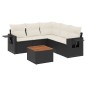 vidaXL 6-tlg. Garten-Sofagarnitur mit Kissen Schwarz Poly Rattan vidaXL 6-tlg. Garten-Sofagarnitur mit Kissen Schwarz Poly Rattan