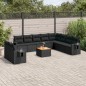 vidaXL 11-tlg. Garten-Sofagarnitur mit Kissen Schwarz Poly Rattan vidaXL 11-tlg. Garten-Sofagarnitur mit Kissen Schwarz Poly Rattan