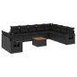 vidaXL 11-tlg. Garten-Sofagarnitur mit Kissen Schwarz Poly Rattan vidaXL 11-tlg. Garten-Sofagarnitur mit Kissen Schwarz Poly Rattan