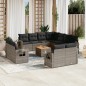 vidaXL 12-tlg. Garten-Sofagarnitur mit Kissen Grau Poly Rattan vidaXL 12-tlg. Garten-Sofagarnitur mit Kissen Grau Poly Rattan