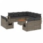 vidaXL 12-tlg. Garten-Sofagarnitur mit Kissen Grau Poly Rattan vidaXL 12-tlg. Garten-Sofagarnitur mit Kissen Grau Poly Rattan