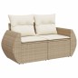 vidaXL 10-tlg. Garten-Sofagarnitur mit Kissen Beige Poly Rattan vidaXL 10-tlg. Garten-Sofagarnitur mit Kissen Beige Poly Rattan