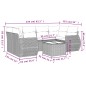 vidaXL 7-tlg. Garten-Sofagarnitur mit Kissen Grau Poly Rattan vidaXL 7-tlg. Garten-Sofagarnitur mit Kissen Grau Poly Rattan