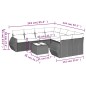 vidaXL 9-tlg. Garten-Sofagarnitur mit Kissen Grau Poly Rattan vidaXL 9-tlg. Garten-Sofagarnitur mit Kissen Grau Poly Rattan