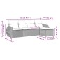 vidaXL 5-tlg. Garten-Sofagarnitur mit Kissen Grau Poly Rattan vidaXL 5-tlg. Garten-Sofagarnitur mit Kissen Grau Poly Rattan
