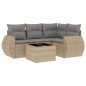 vidaXL 5-tlg. Garten-Sofagarnitur mit Kissen Beige Poly Rattan vidaXL 5-tlg. Garten-Sofagarnitur mit Kissen Beige Poly Rattan