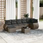vidaXL 8-tlg. Garten-Sofagarnitur mit Kissen Grau Poly Rattan vidaXL 8-tlg. Garten-Sofagarnitur mit Kissen Grau Poly Rattan